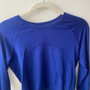 lululemon athletica Vibrant Blue Long Sleeve Tee